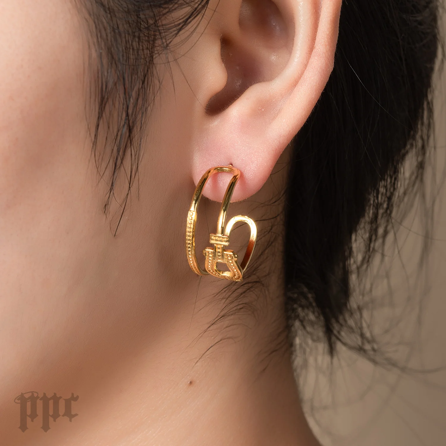 ATZ Cowboy Belt Stud Earrings - Image 2