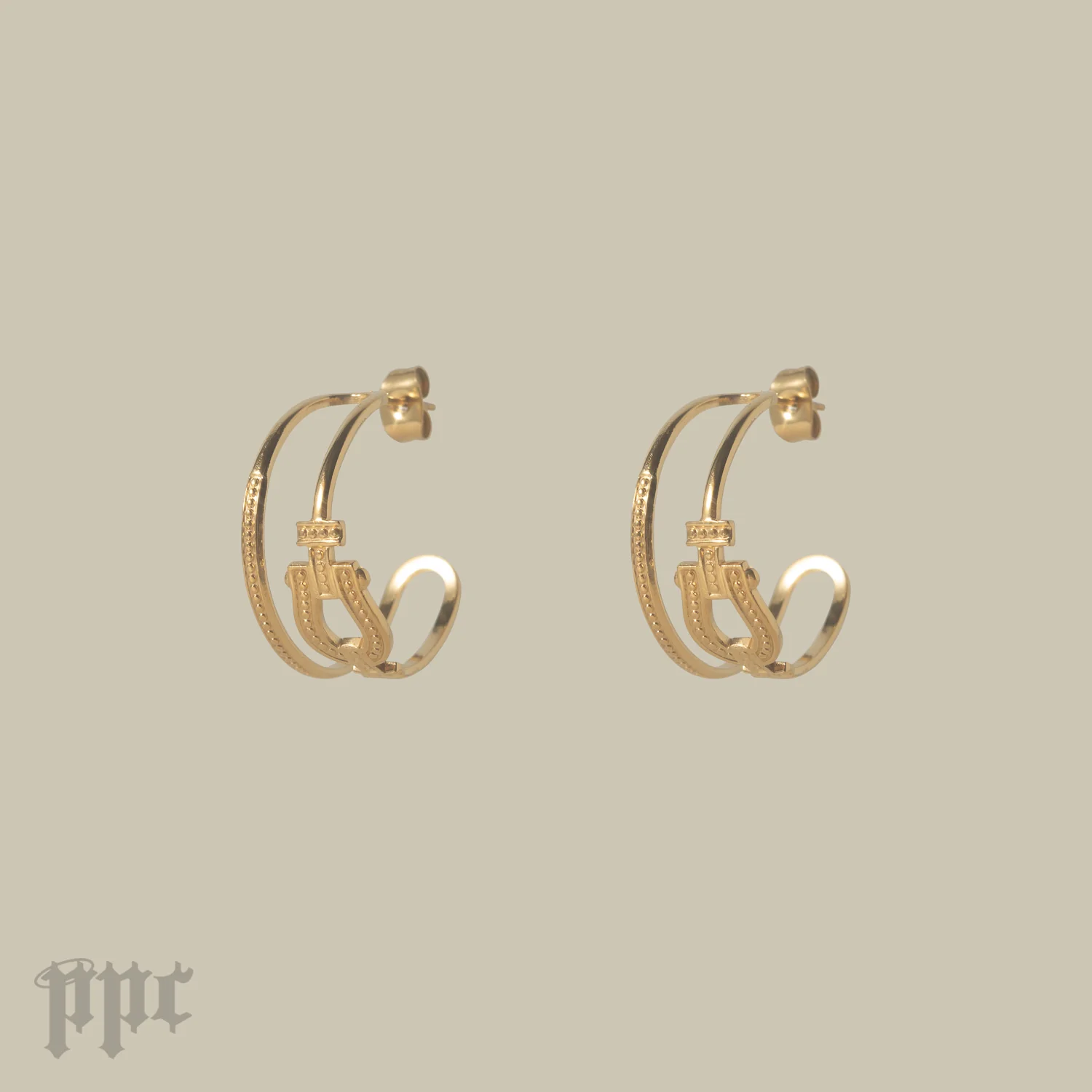 ATZ Cowboy Belt Stud Earrings - Image 3