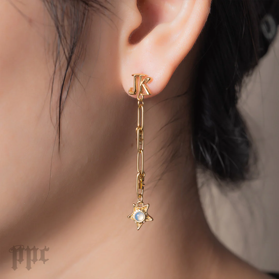 Golden Stud Earrings - Image 3