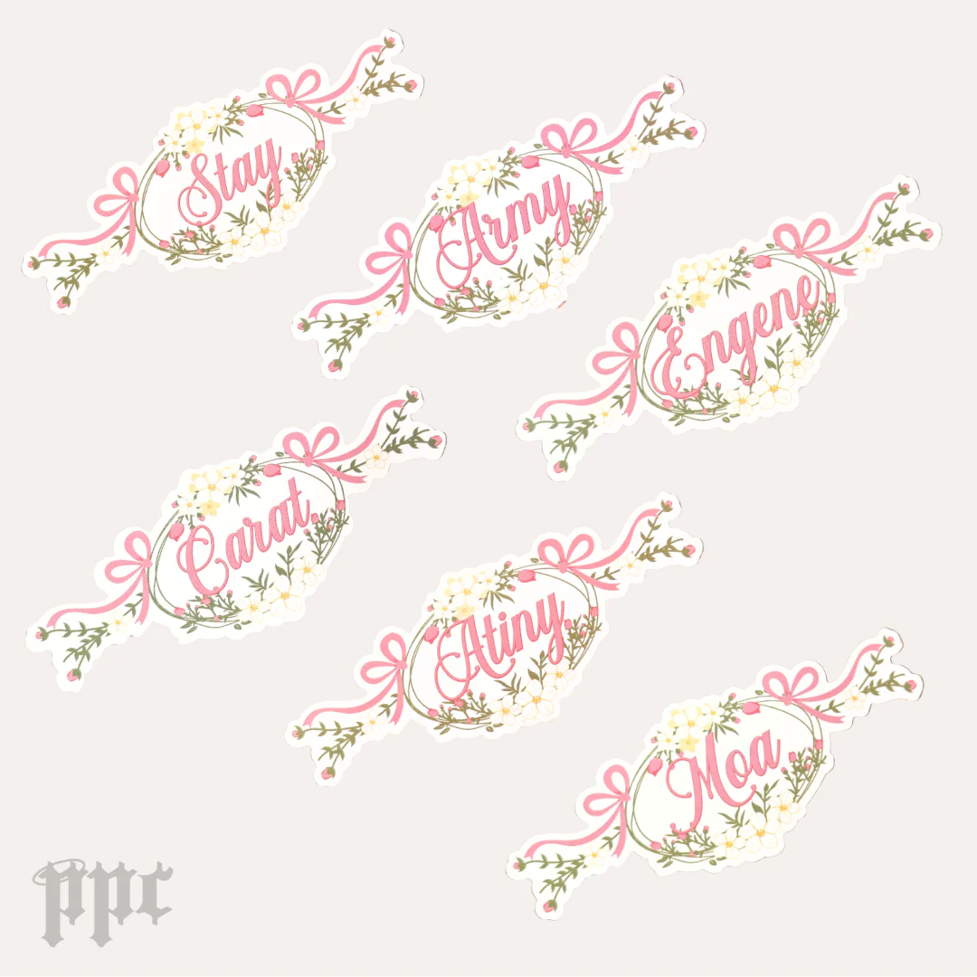 Boy Group Floral Stickers