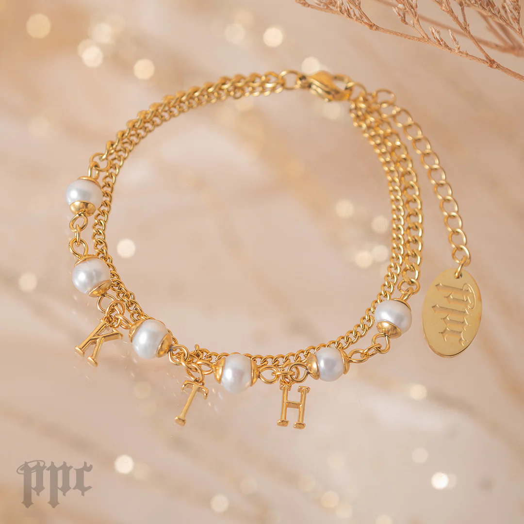 BTS Initial Pearl Bracelets - Image 12