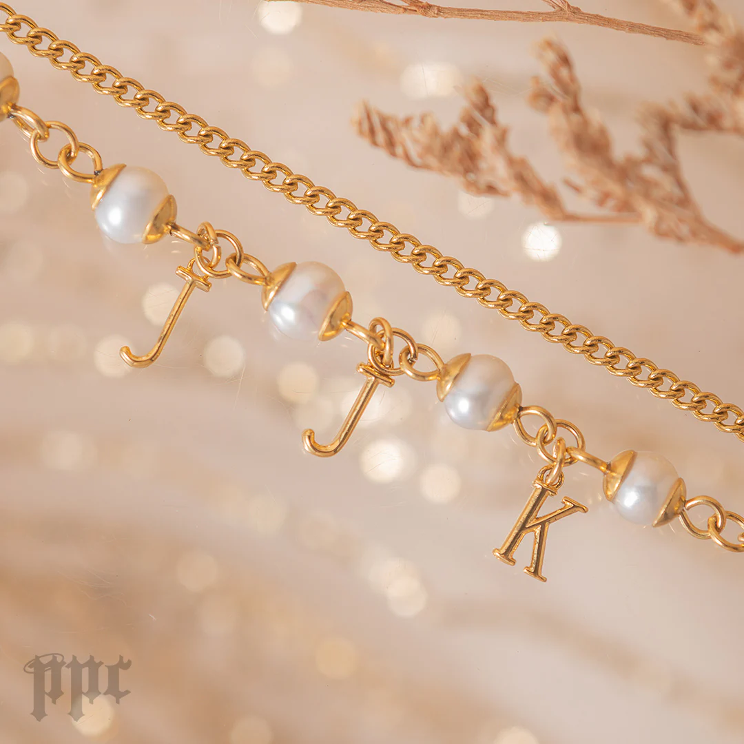 BTS Initial Pearl Bracelets - Image 13