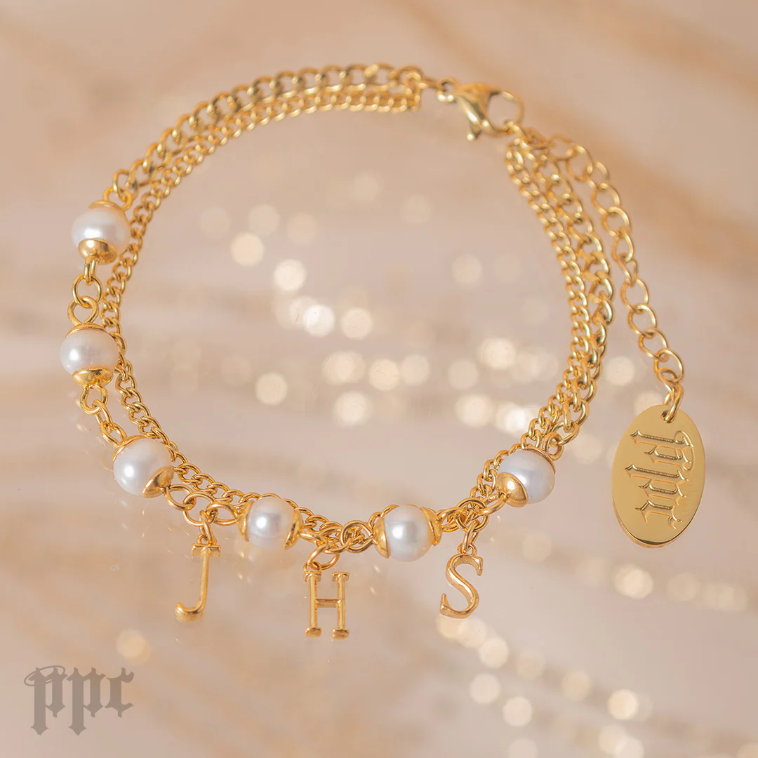 BTS Initial Pearl Bracelets - Image 8