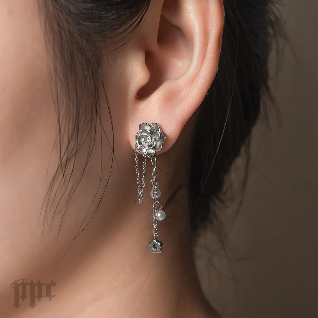 D-Day Lotus Stud Earrings - Image 2