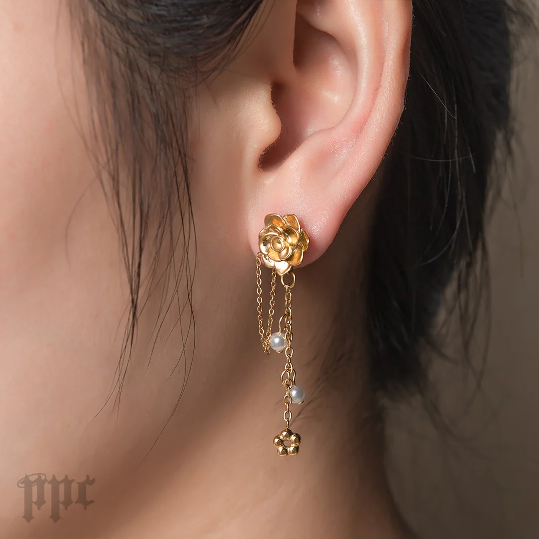 D-Day Lotus Stud Earrings - Image 4