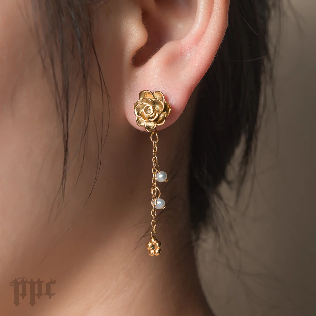 D-Day Lotus Stud Earrings - Image 5