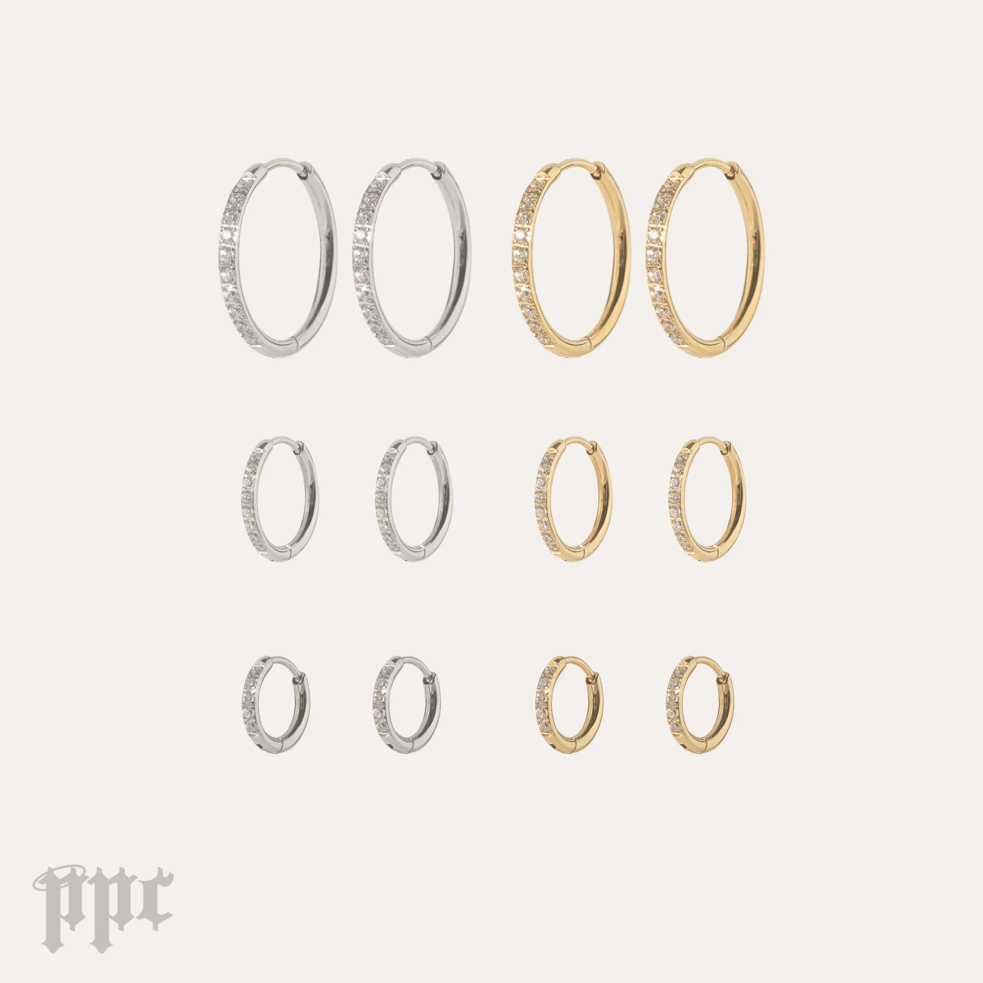 Shimmer Hoop Earrings